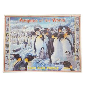 White Mountain Puzzles # 336 PENGUINS OF THE WORLD 1000pc. Made in USA 2006